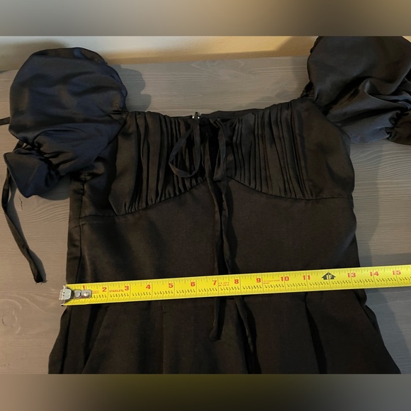 ASOS Outrageous Fortune Milkmaid Satin Jumpsuit - Picture 7 of 8